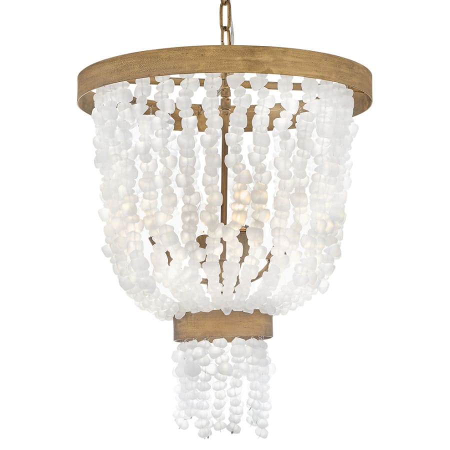 Fredrick Ramond Dune 4 Light 18" Wide Beaded Waterfall Chandelier