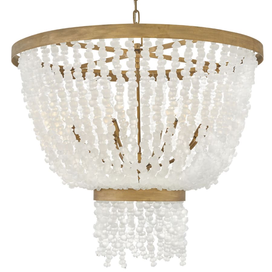 Fredrick Ramond Dune 8 Light 32" Wide Beaded Waterfall Chandelier