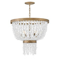 Fredrick Ramond Dune 6 Light 25" Wide Beaded Waterfall Chandelier