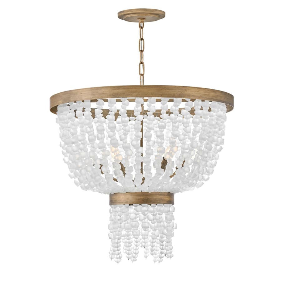 Fredrick Ramond Dune 6 Light 25" Wide Beaded Waterfall Chandelier