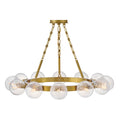 Fredrick Ramond Coco 12 Light 32" Wide Ring Chandelier with Crackle Glass Shades