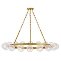 Fredrick Ramond Coco 18 Light 44" Wide Ring Chandelier with Crackle Glass Shades