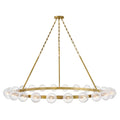 Fredrick Ramond Coco 24 Light 60" Wide Ring Chandelier with Crackle Glass Shades