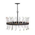 Fredrick Ramond Revel 8 Light 28" Wide Crystal Drum Chandelier
