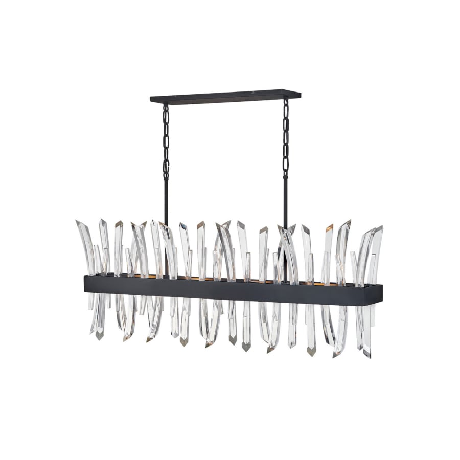 Fredrick Ramond Revel 4 Light 42" Wide Crystal Linear Chandelier