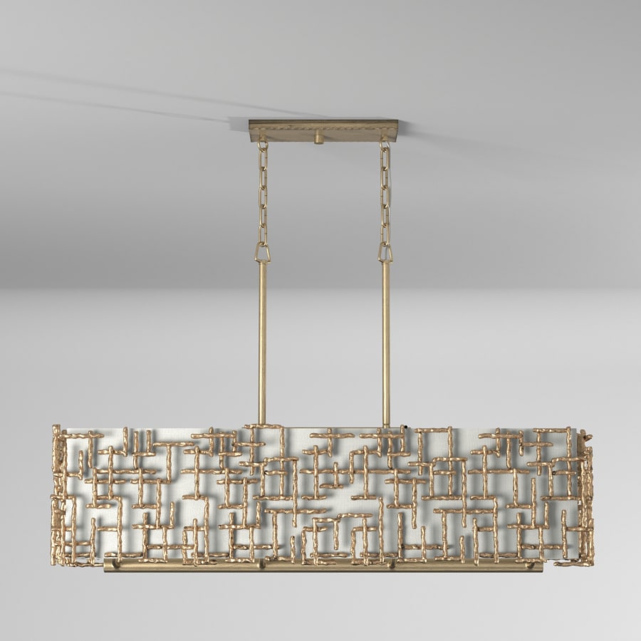 Fredrick Ramond Farrah 8 Light 48" Wide Linear Chandelier