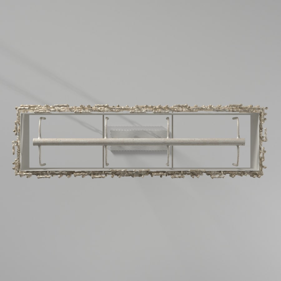 Fredrick Ramond Farrah 8 Light 48" Wide Linear Chandelier with a Linen Shade and Hand-Made Crosshatch Bars