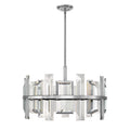 Fredrick Ramond Odette 9 Light 30" Wide Drum Chandelierwith Emerald Cut Crystal Panels