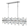 Fredrick Ramond Odette 8 Light 42" Wide Linear Chandelierwith Emerald Cut Crystal Panels