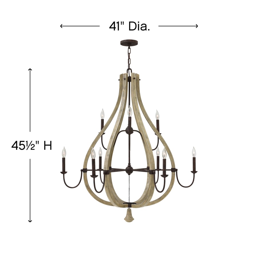 Fredrick Ramond 9 Light 2 Tier Chandelier from the Middlefield Collection