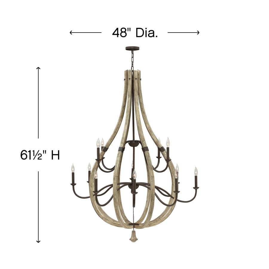Fredrick Ramond 12 Light 2 Tier Chandelier from the Middlefield Collection