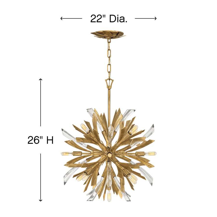 Fredrick Ramond Vida 13 Light 22" Wide Abstract Chandelier