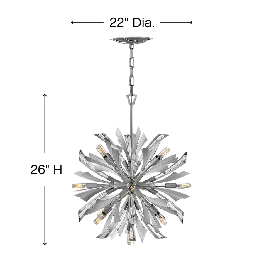 Fredrick Ramond Vida 13 Light 22" Wide Abstract Chandelier