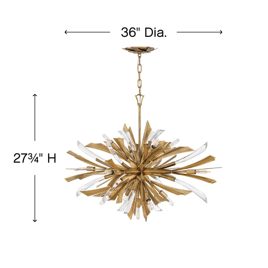 Fredrick Ramond Vida 13 Light 36" Wide Abstract Chandelier