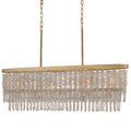 Fredrick Ramond Rubina 6 Light 48" Wide Crystal Linear Chandelier