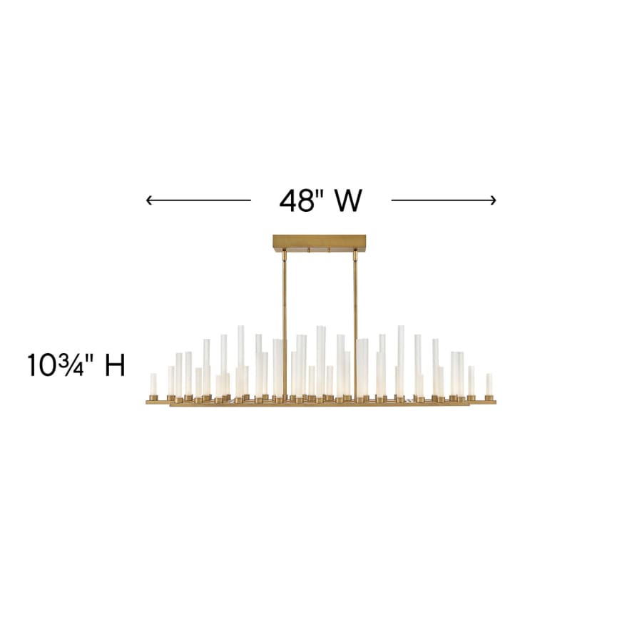 Fredrick Ramond Trinity 50 Light 48" Wide LED Linear Chandelier