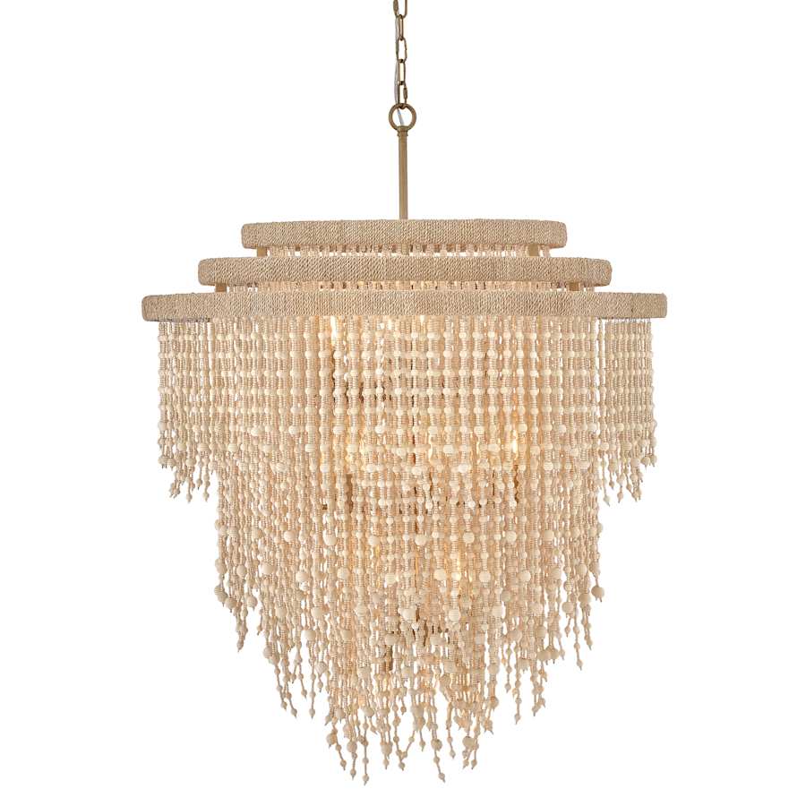 Fredrick Ramond Freya 17 Light 37" Wide Beaded Waterfall Chandelier