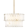 Fredrick Ramond Simone 6 Light 24" Wide Waterfall Chandelier with Alabaster Shades