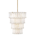 Fredrick Ramond Simone 9 Light 24" Wide Waterfall Chandelier with Alabaster Shades