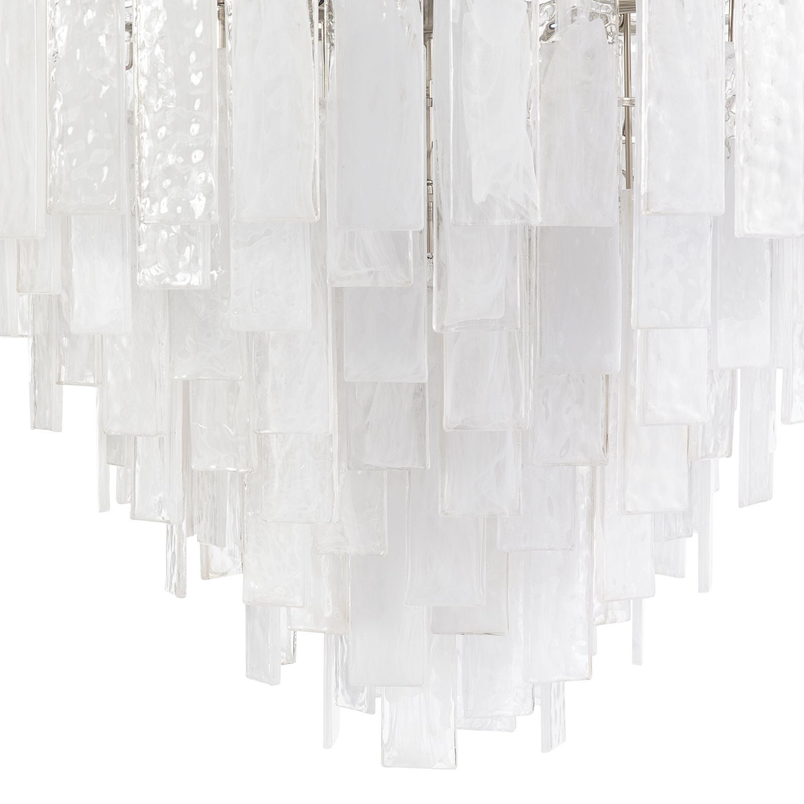 Glacier 31" Wide Nickel Glass Cascade 16-Light Chandelier