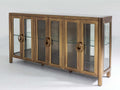 72 Inch Poplar Wood Dark Brass Sideboard