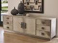 Metro Long Cabinet Sideboard Antique Nickel Brushed