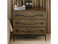 Drawer 3-Drawer Black Mango Wood Chest Nightstand