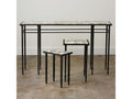 Grand Rectangular Agate Top Console Table with Iron Base