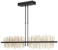 Gossamer 51.9" Black & Modern Brass Short LED Pendant