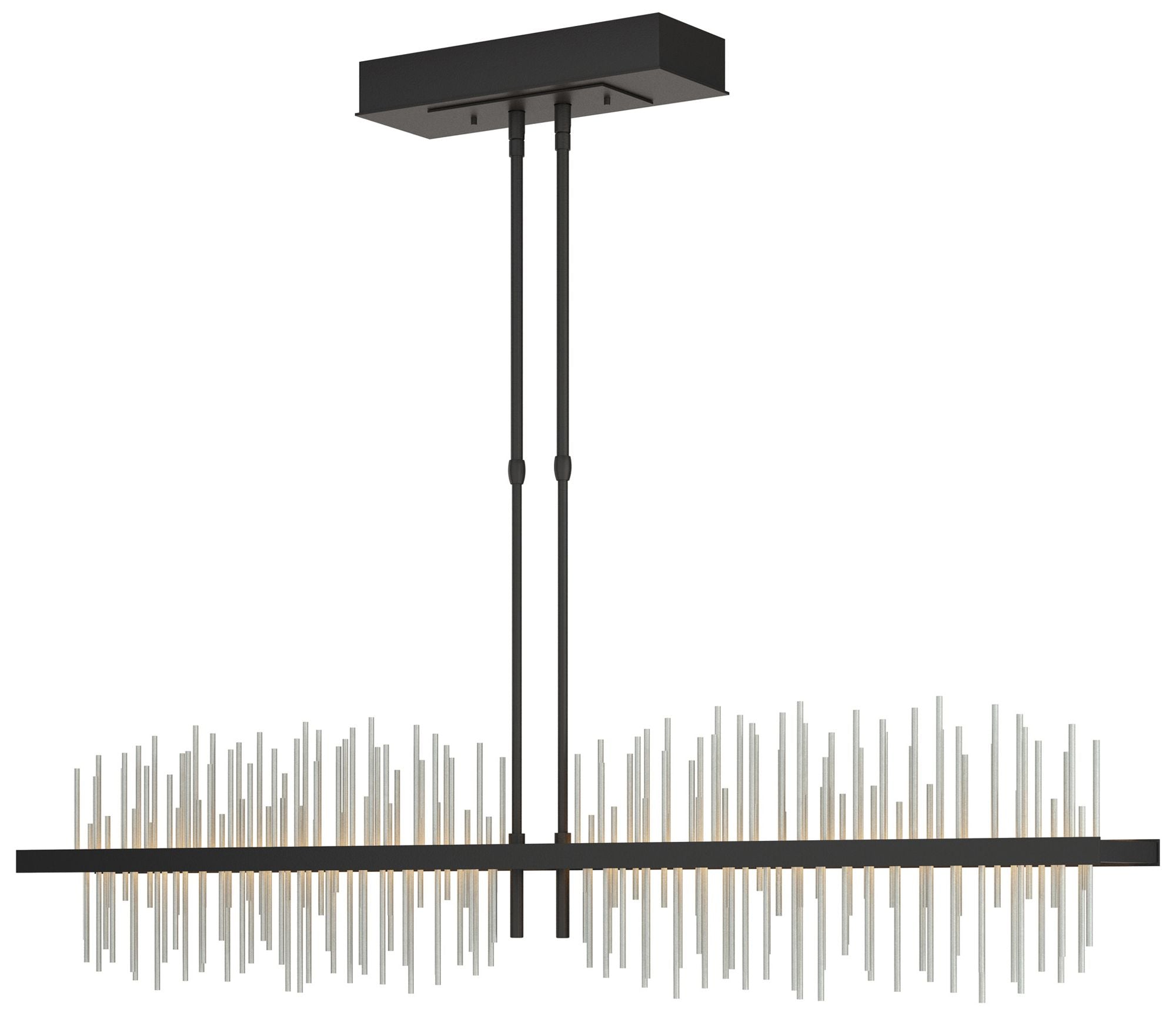 Gossamer 51.9" Black & Vintage Platinum Short LED Pendant