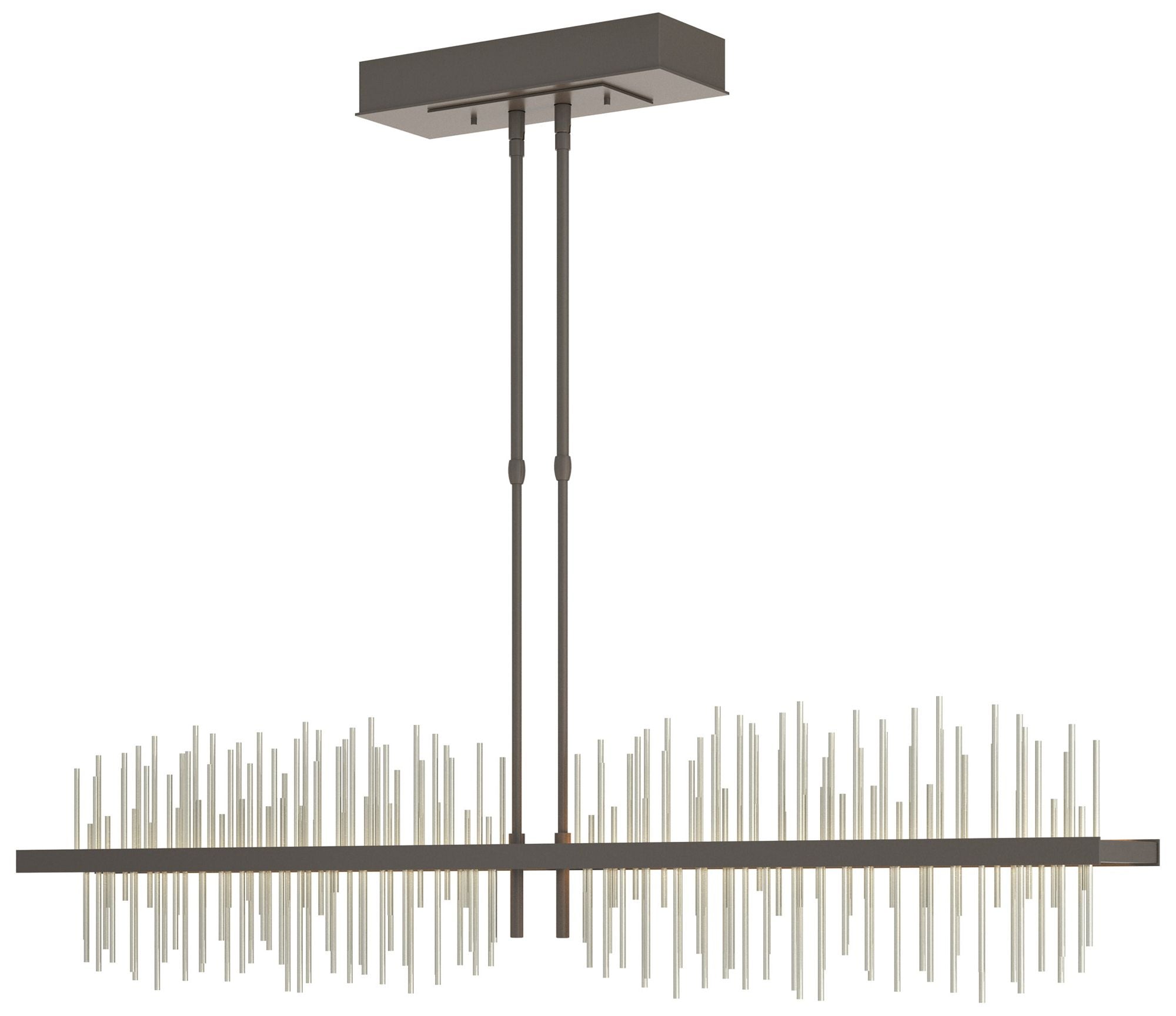 Gossamer 51.9" Dark Smoke & Sterling Long LED Pendant