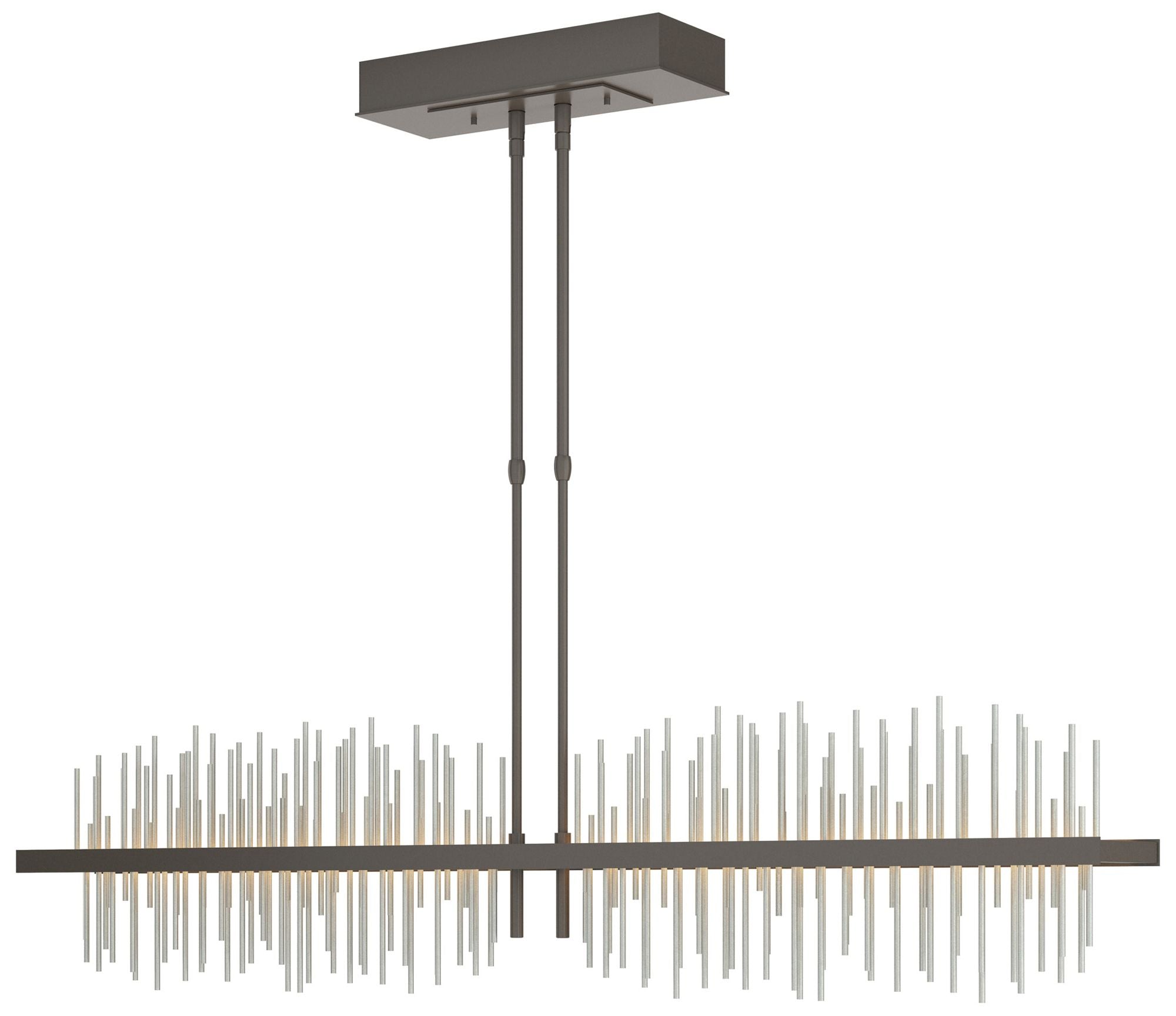 Gossamer 51.9" Dark Smoke & Vintage Platinum Long LED Pendant