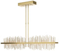 Gossamer 51.9" Modern Brass & Soft Gold Long LED Pendant