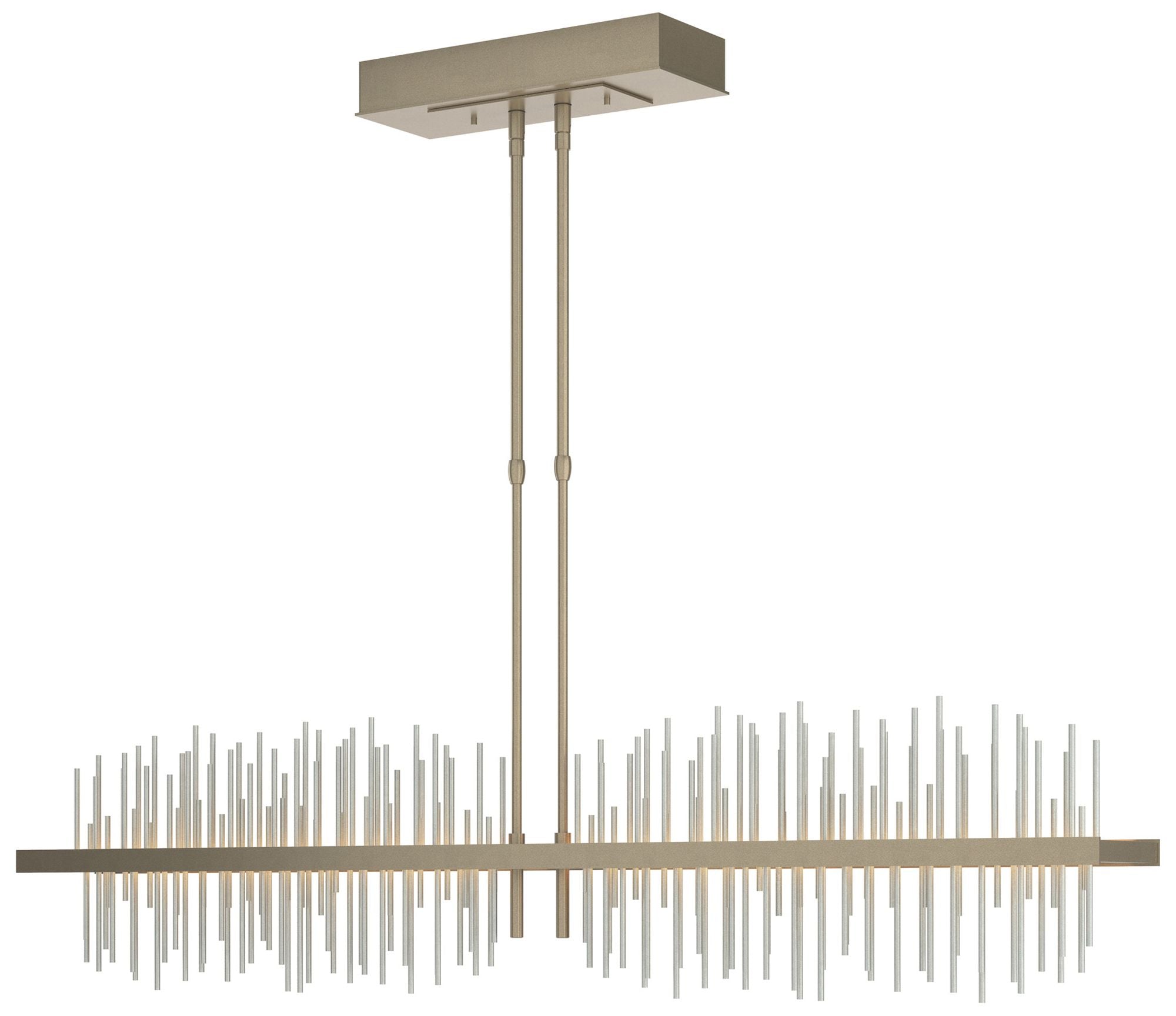 Gossamer 51.9" Soft Gold & Vintage Platinum Short LED Pendant