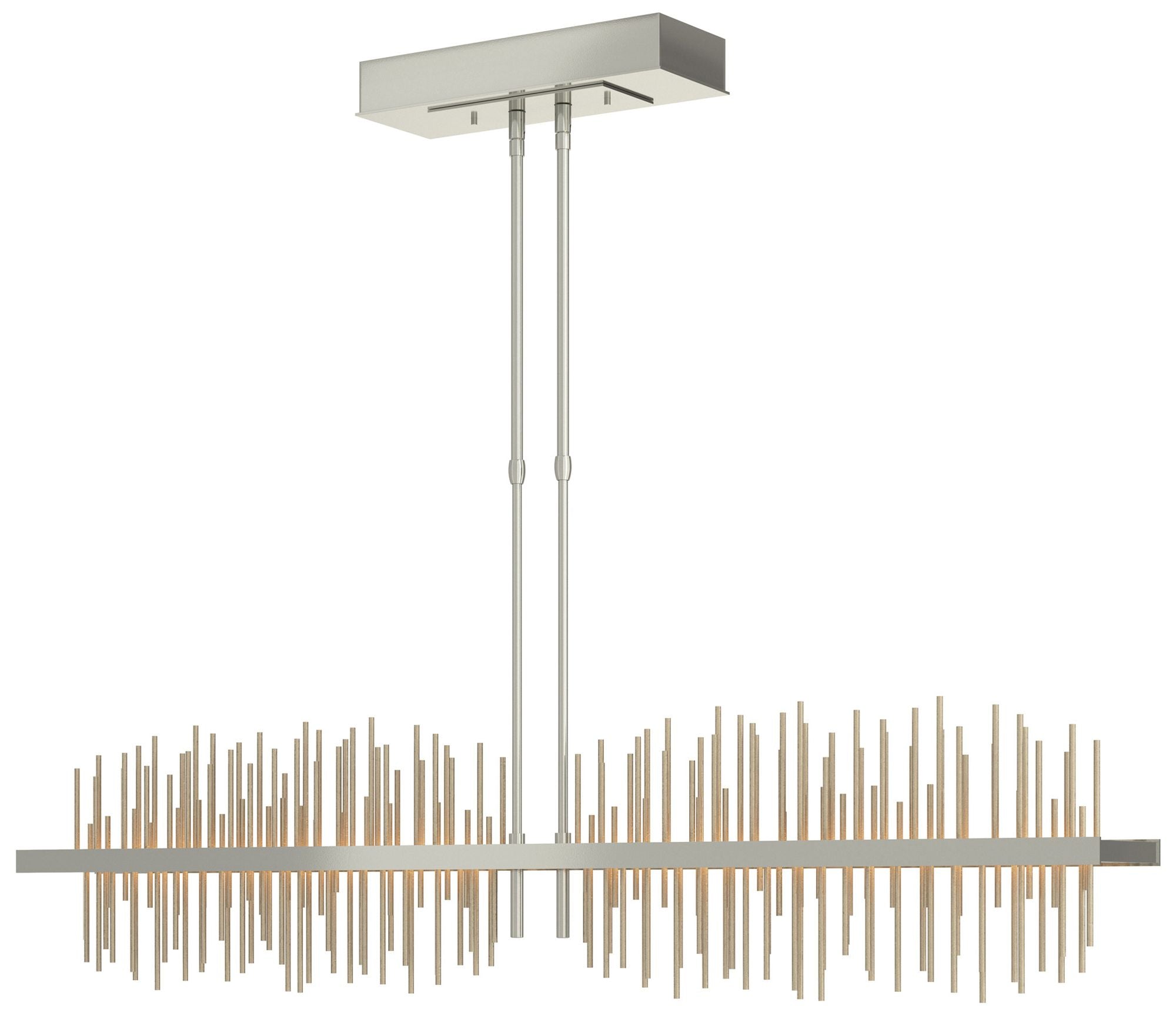 Gossamer 51.9" Sterling & Soft Gold Short LED Pendant