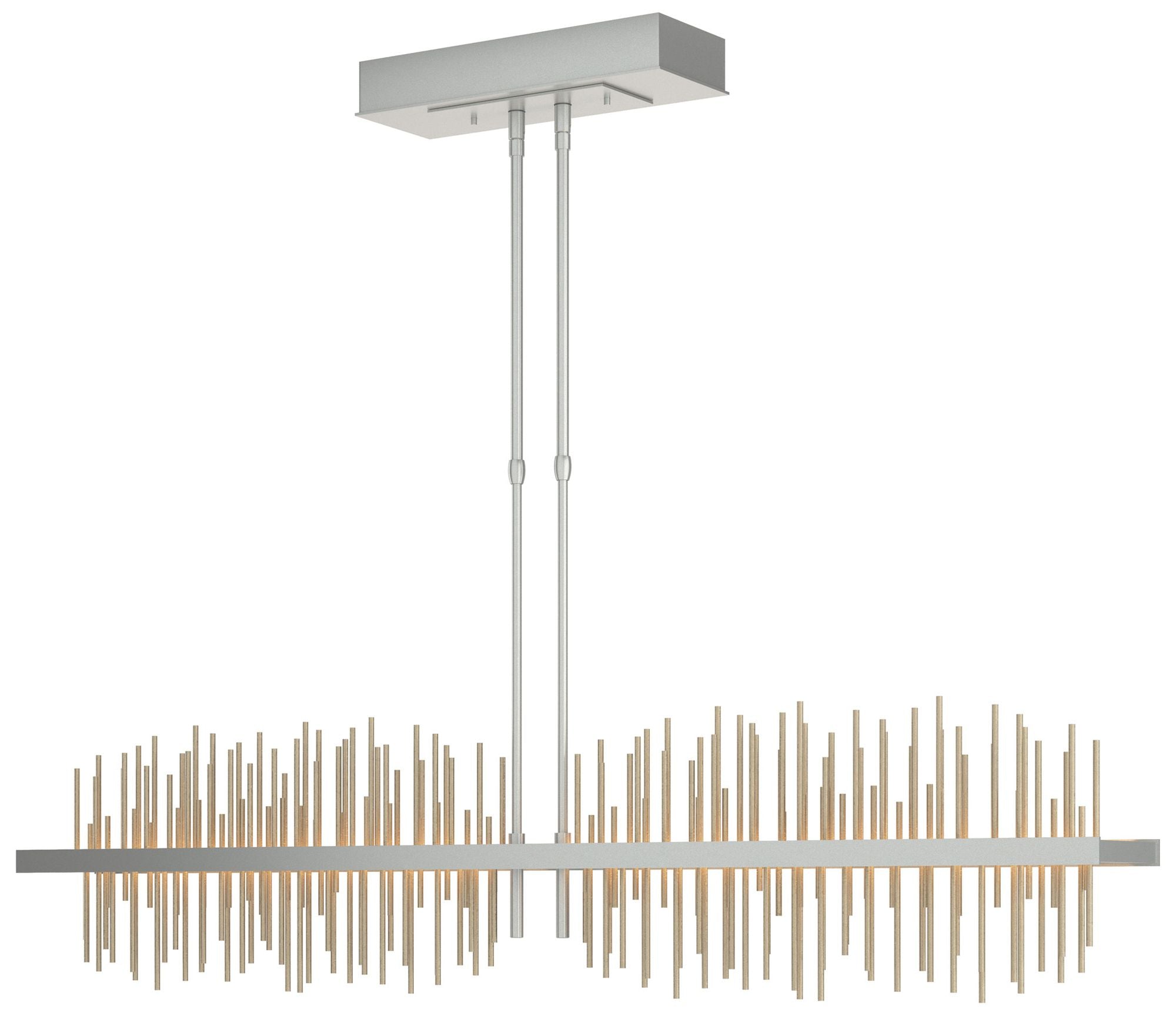 Gossamer 51.9" Vintage Platinum & Soft Gold Short LED Pendant
