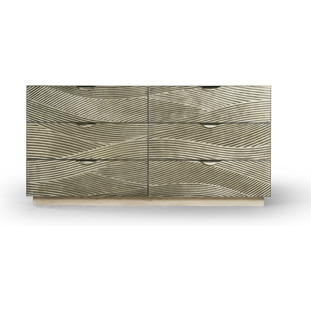 Jonathan Charles Capillary Cast Metal Texture Double Dresser (500393-BLO-SFM)