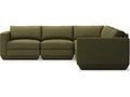 Podium 5-Seat Copenhagen Terra Green Modular Sectional Sofa