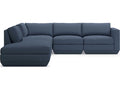 Podium 5-Piece Modular Hanson Navy Fabric Sectional