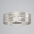 Hammerton Studio Tempest 4 Light 36" Wide Drum Chandelier - Medium (E26) with Frosted Glass Inner Shades and Finished to Match Outer Metal Shade