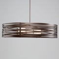 Hammerton Studio Tempest 8 Light 48" Wide LED Drum Chandelier - with Frosted Glass Inner Shades and Finished to Match Outer Metal Shade