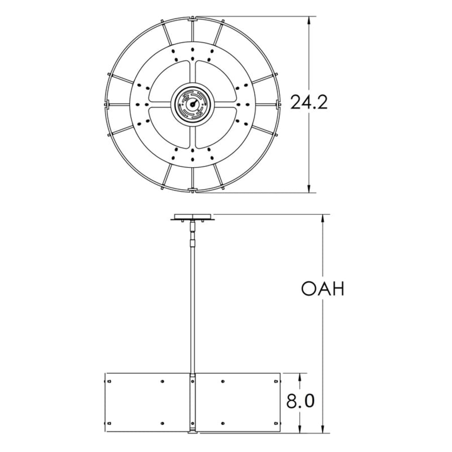 Hammerton Studio Uptown Mesh Single Light 24" Wide Drum Chandelier - Medium (E26) with Frosted Glass Inner and Finished to Match Metal Outer Shade