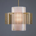 Hammerton Studio Downtown Mesh 8 Light 38" Wide Chandelier - Medium (E26) with Frosted Granite Glass Shade