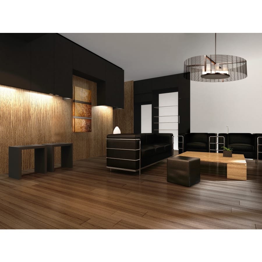 Hammerton Studio Downtown Mesh 8 Light 48" Wide LED Drum Chandelier - with Frosted Glass Inner Shades and Finished to Match Outer Metal Shade