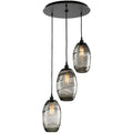 Hammerton Studio Ellisse 18" Wide Artisan Crafted 3 Light Optic Glass Pendant