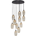 Hammerton Studio Ellisse 34" Wide Artisan Crafted 11 Light Optic Glass Pendant