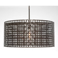Hammerton Studio Tweed Single Light 25" Wide Drum Chandelier - Medium (E26) with Finished to Match Metal Shade