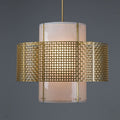 Hammerton Studio Tweed 8 Light 38" Wide Chandelier - Medium (E26) with Frosted Granite Glass Shade