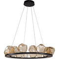 Hammerton Studio Gem 48" Wide 20 Light Hand Blown Glass LED Ring Chandelier