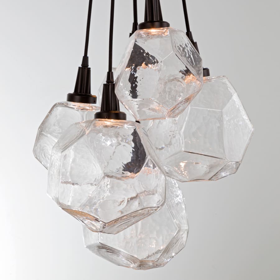 Hammerton Studio Gem 18" Wide 6 Light Hand Blown Glass LED Pendant Cluster